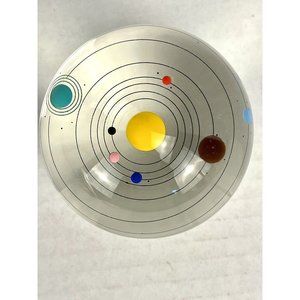 Crystal Solar System Ball 3D Glass Galaxy Mini Universe Astronomy Planets Gift